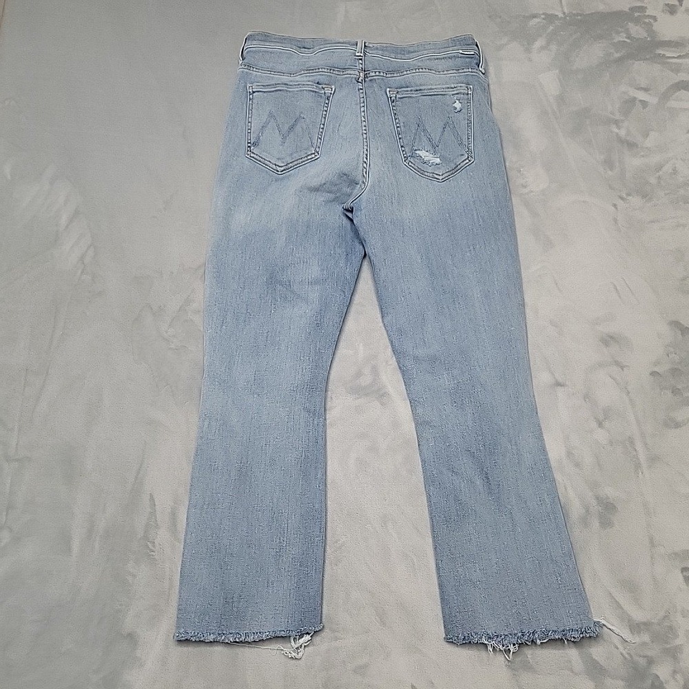 Mother Jeans Womens 31 Blue Insider Crop Step Fray Chatterbox Made In USA - Picture 8 of 11